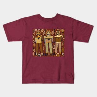 Three Shaman Spirits - Tribal Decor Kids T-Shirt